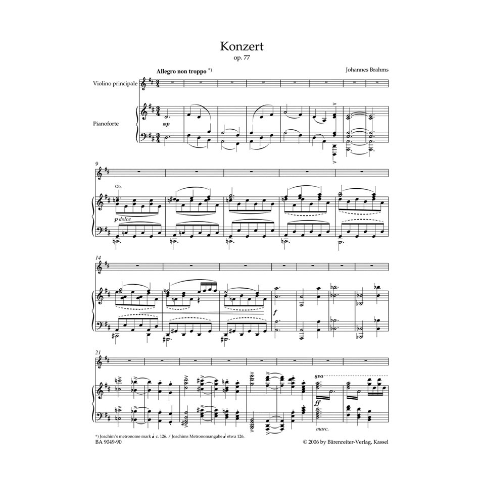 Brahms - Violin Concerto In D Major Op.77
