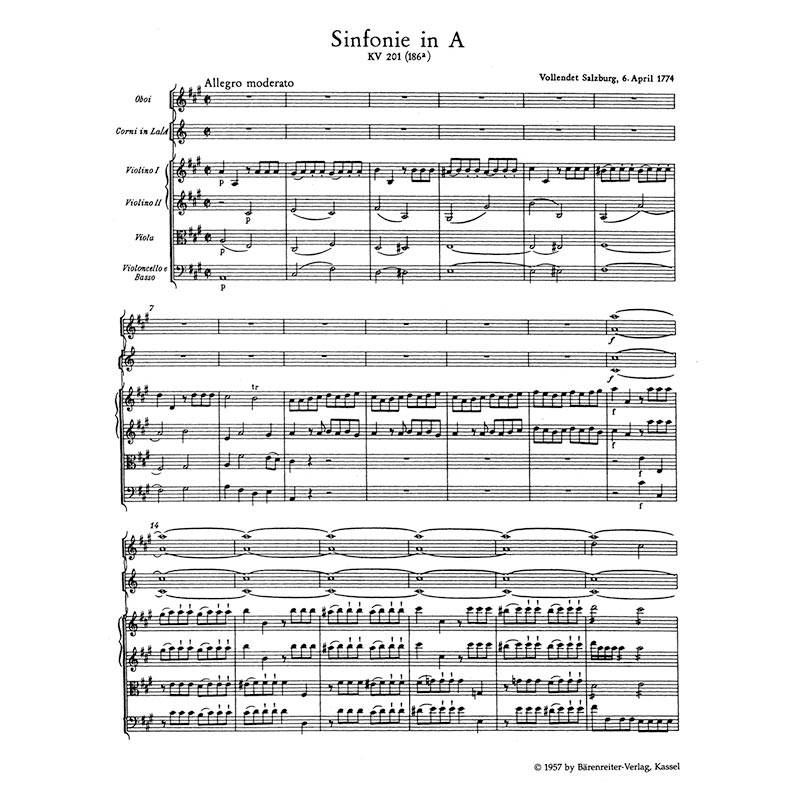 Mozart - Symphony in A Major [Pocket Score]