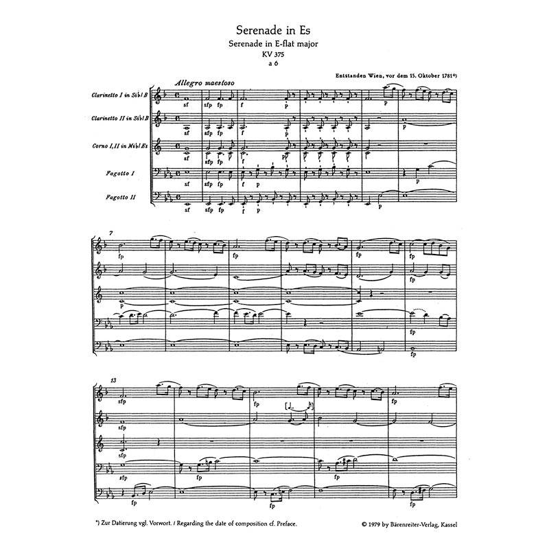 Mozart - Serenade in Eb Major [Pocket Score]