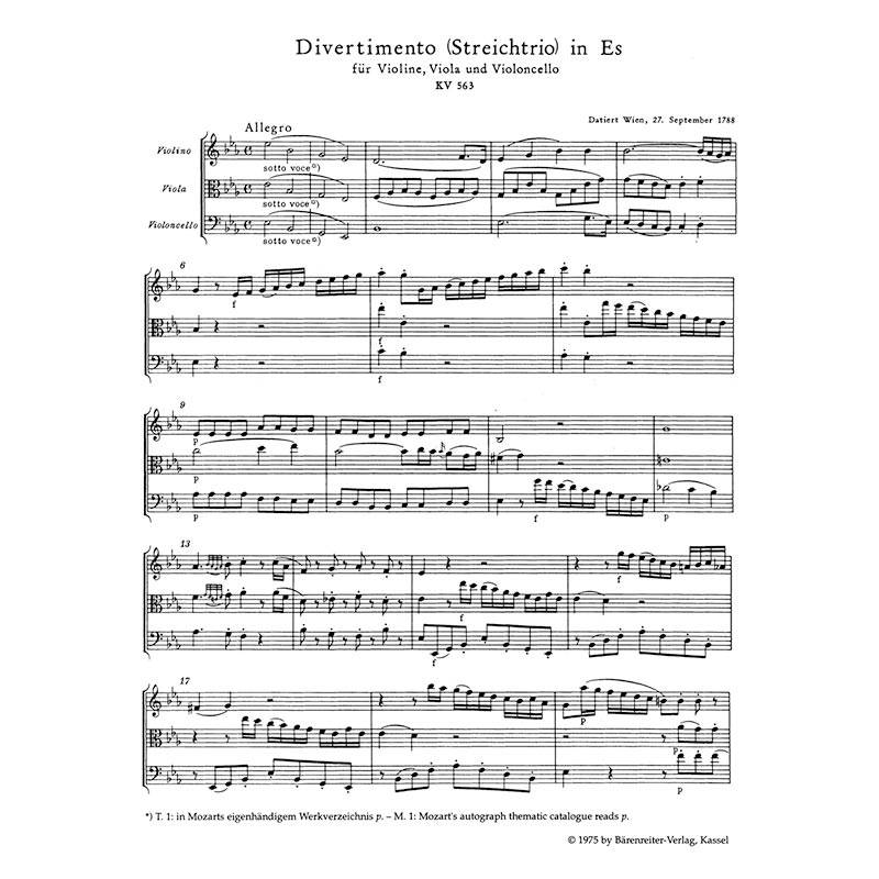 Mozart - Trios for Strings [Pocket Score]