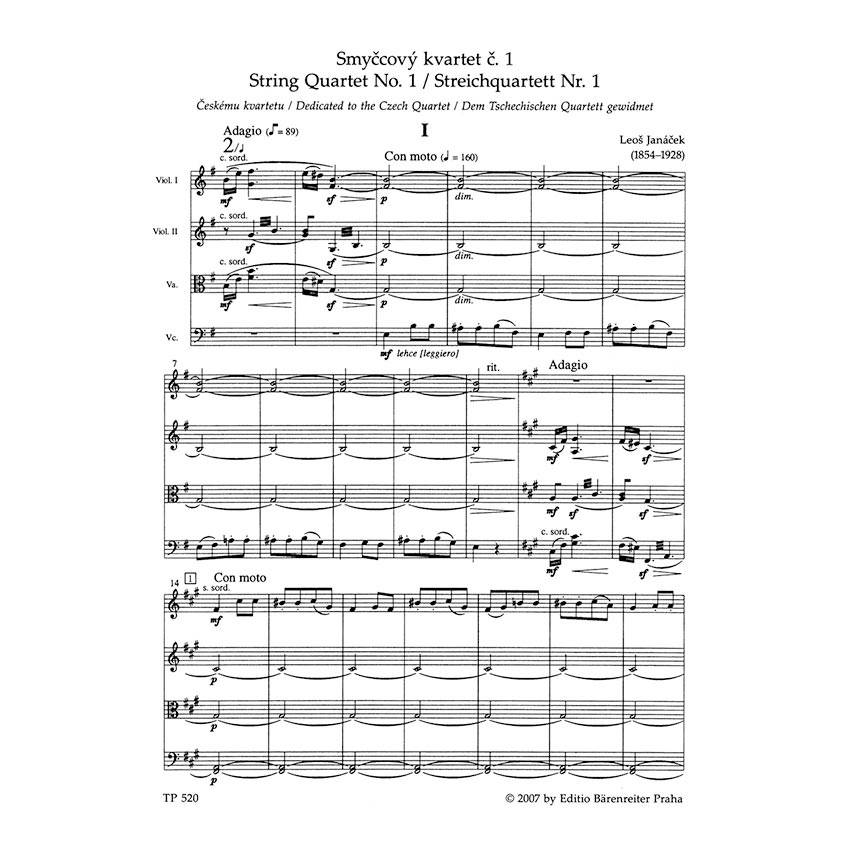Janacek - String Quartet Nr.1 [Pocket Score]