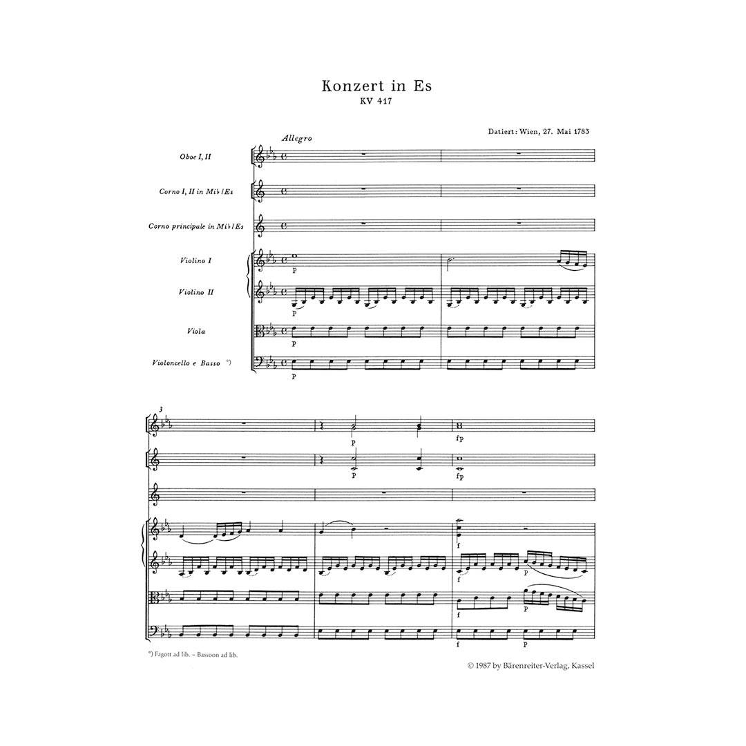 Mozart - The Horn Concertos [Pocket Score]
