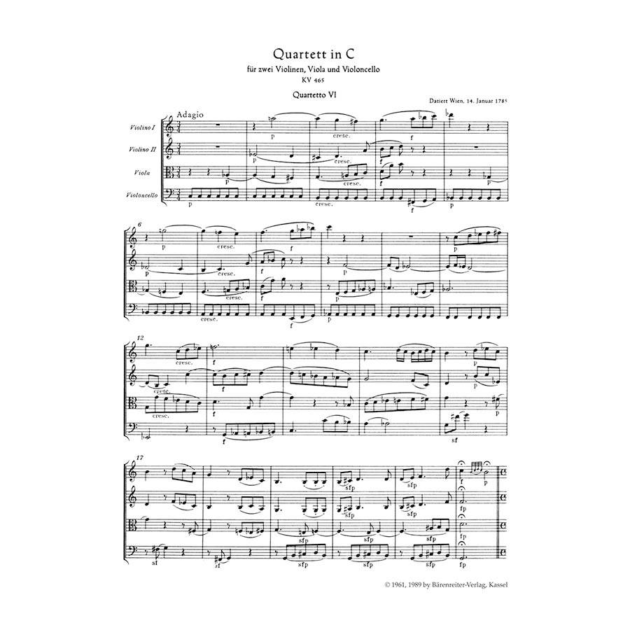 Mozart - String Quartet in C Major KV465 [Pocket Score]