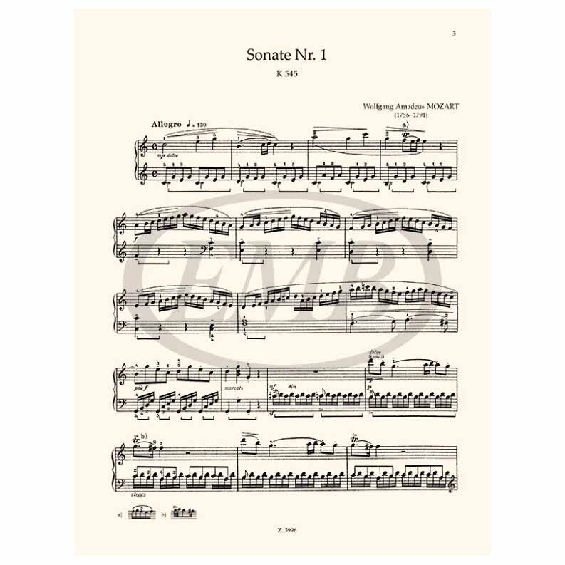 EMB Mozart - Piano Sonatas I (The Bartok Performing Editions)