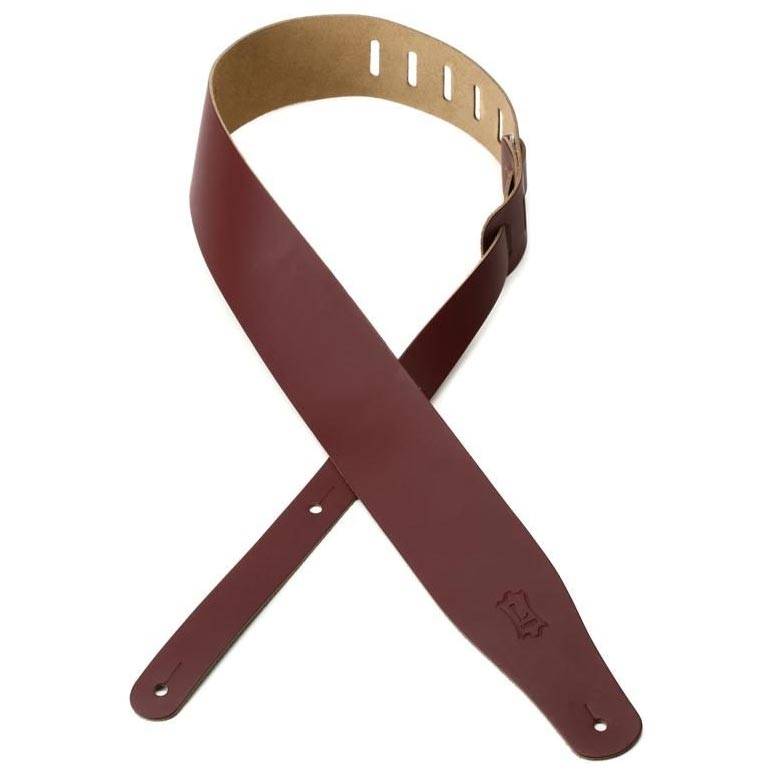 LEVY'S M26 Leather Burgundy 2.5" Guitar Strap