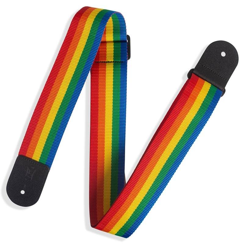 LEVY'S M8 Polypropylene Basic Rainbow Rainbow 2" Guitar Strap