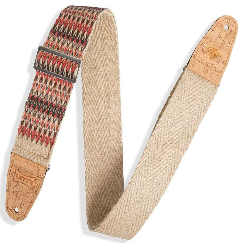 LEVY'S MH8P Towers Hemp Natural 2" Guitar Strap