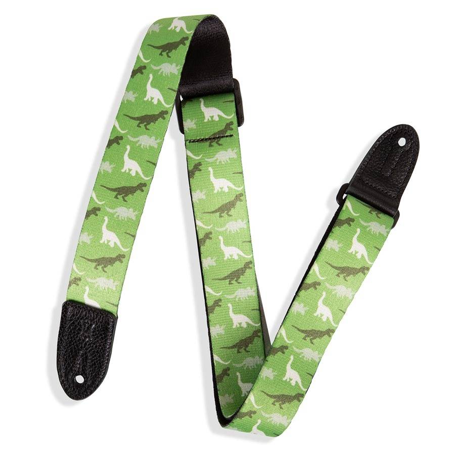 LEVY'S MPJR Wide Kids With Printed Dinosaur 1.5" Guitar Strap