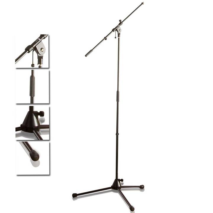 Ashton Armour MSB150 Black Microphone Telescopic Stand