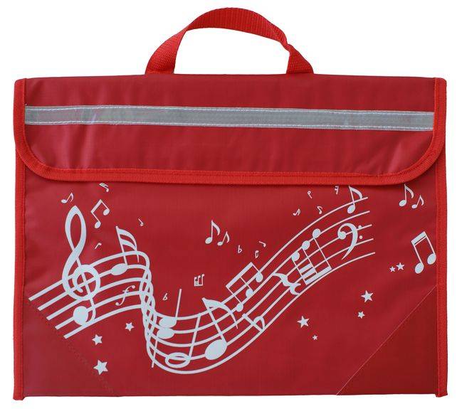 Merchandisers MusicWear Red Wavy Stave Bag