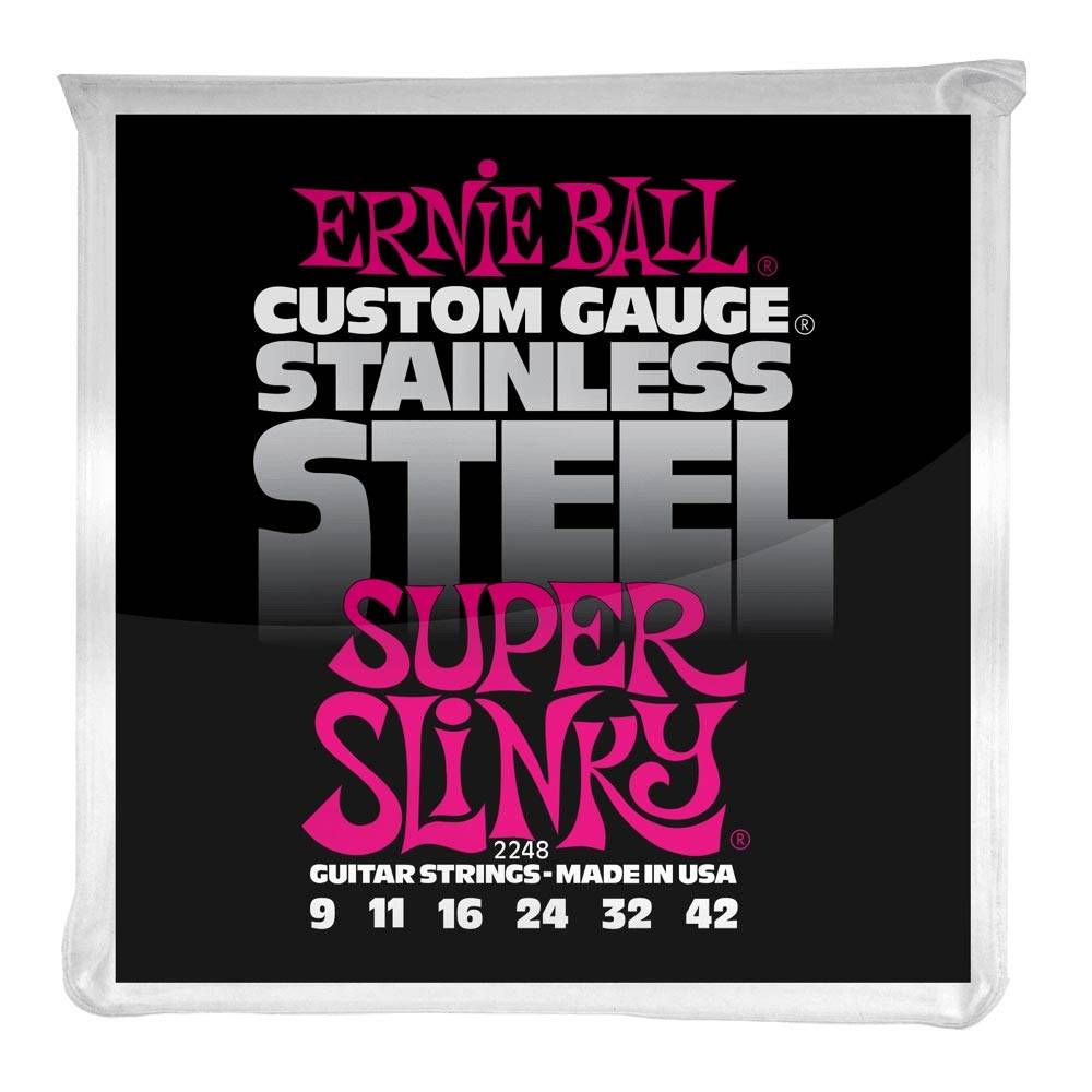 Ernie Ball 2248 Stainless Steel Super Slinky 009-042 Electric Guitar 6-String Set
