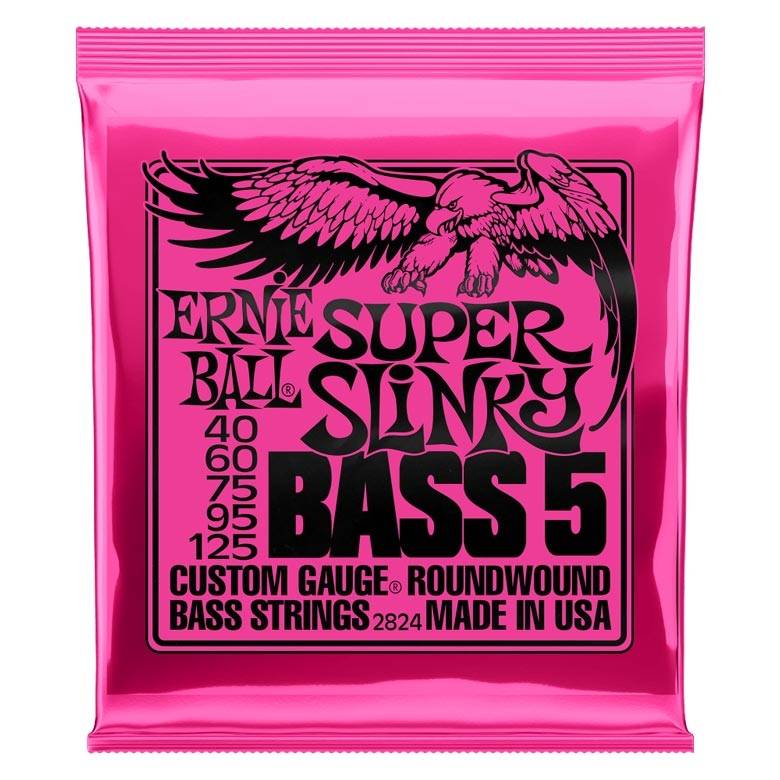 Ernie Ball 2824 Nickel Wound Regular Slinky 040-125 Electric Bass Guitar 5-String Set