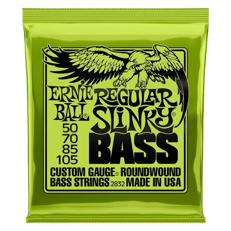 Ernie Ball 2832 Nickel Wound Regular Slinky 050-105 Electric Bass Guitar 4-String Set