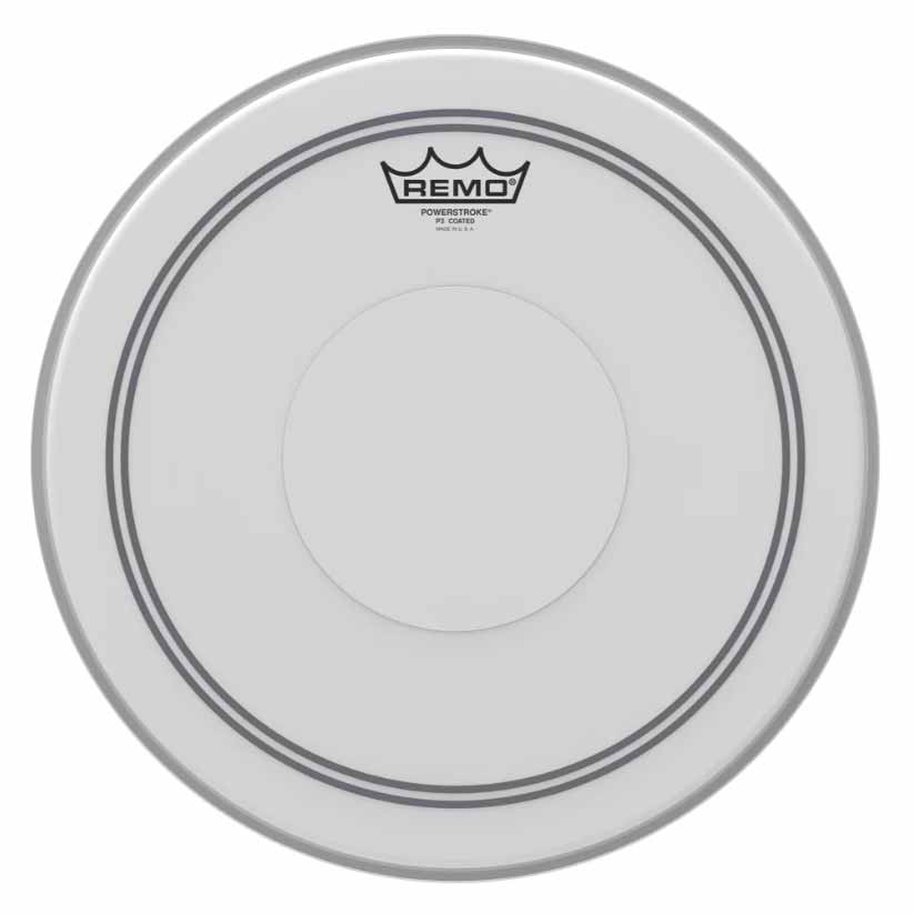 REMO Powerstroke 3 Coated 14" Clear Dot Top Side