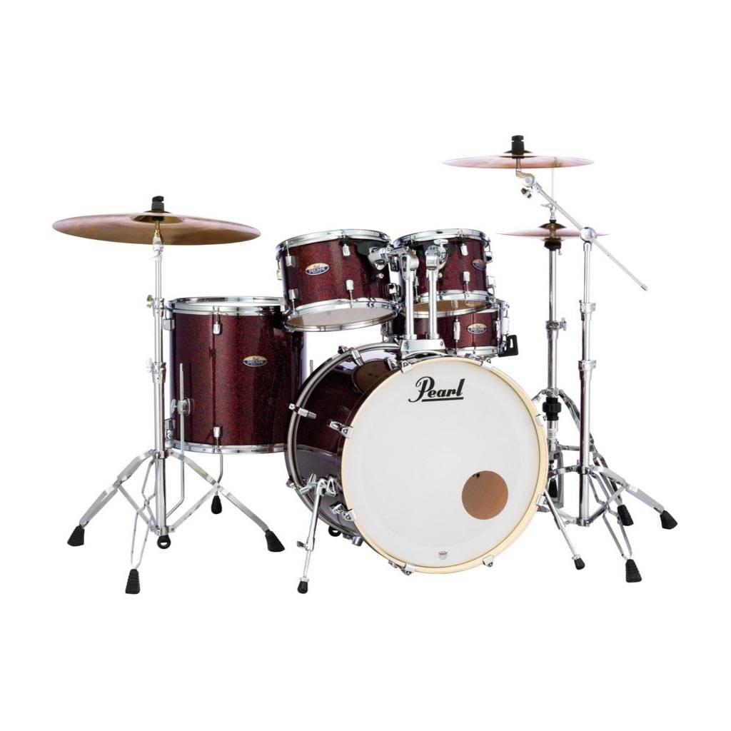 Pearl DMPR925S Decade Maple Crimson Galaxy Flake Drumset & Stands