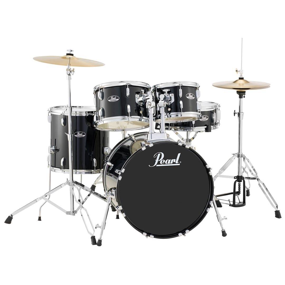 Pearl RS585C Roadshow Jet Black Drumset & 4pc Stands & 2 Sabian Cymbals