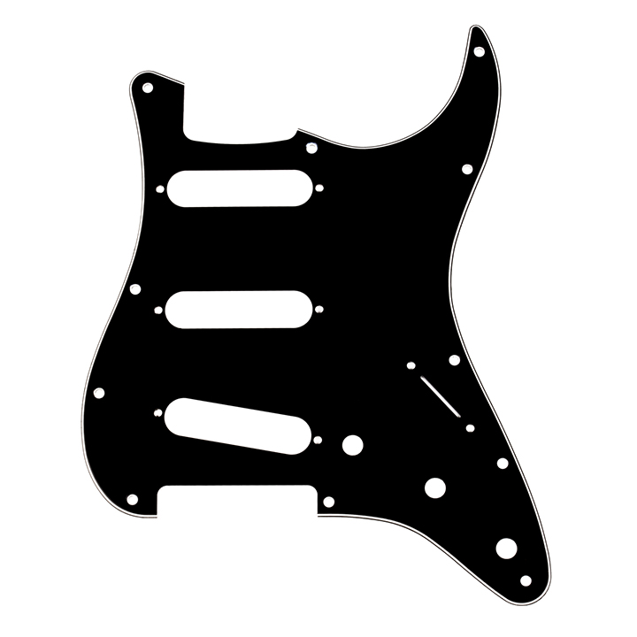 Fender Original Stratocaster SSS 11-Hole 3-Ply Black