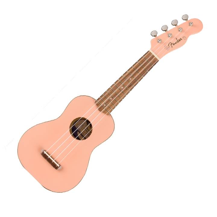 Fender Venice Soprano Shell Pink Acoustic Ukulele