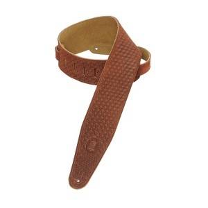 LEVY'S PMS44T02 Suede Leather Rust Guitar Strap