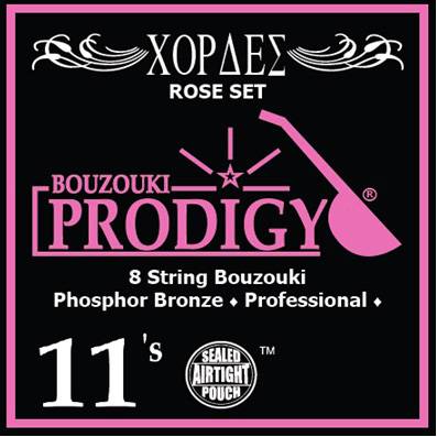 PRODIGY Rose Phosphor Bronze Professional 011-028 Bouzouki 8-String Set