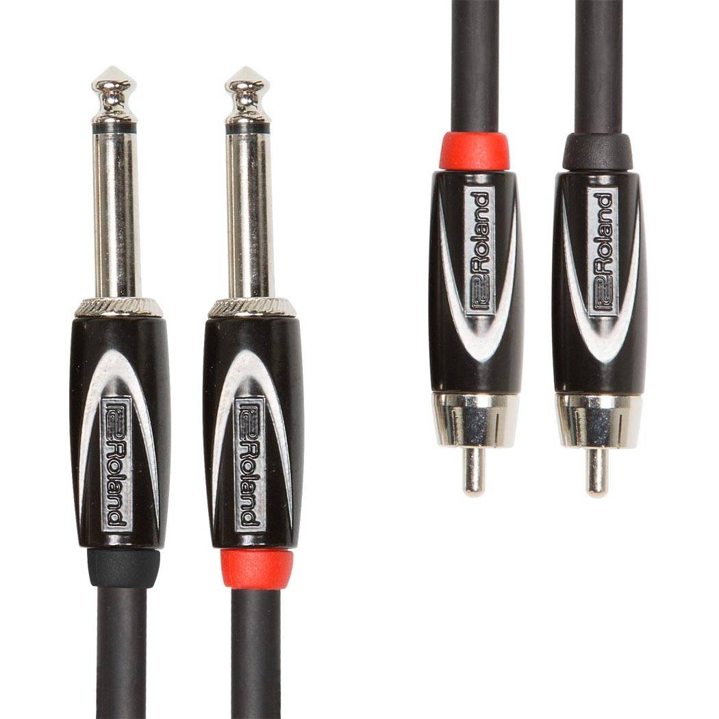 Roland Black Series 2 Jack Male Mono - 2 RCA Male 4.50m Adapter Cable