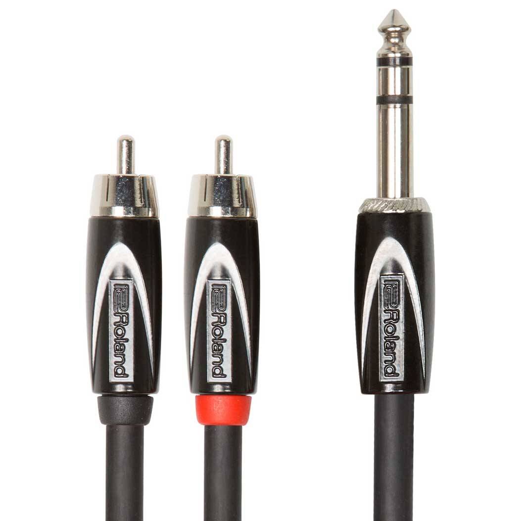 Roland Black Series JACK Stereo - 2 RCA Male 1.50m Adapter Cable