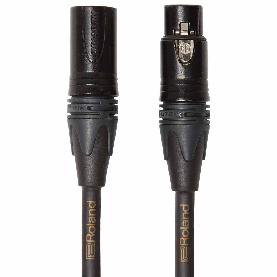 Roland Gold Series Quad XLR Male - XLR Female 1.00m Microphone Cable