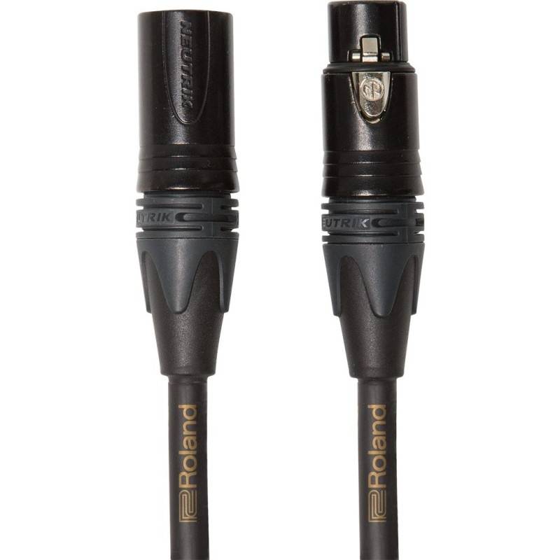 Roland Gold Series XLR Male - XLR Female Neutrik 7.50m Microphone Cable
