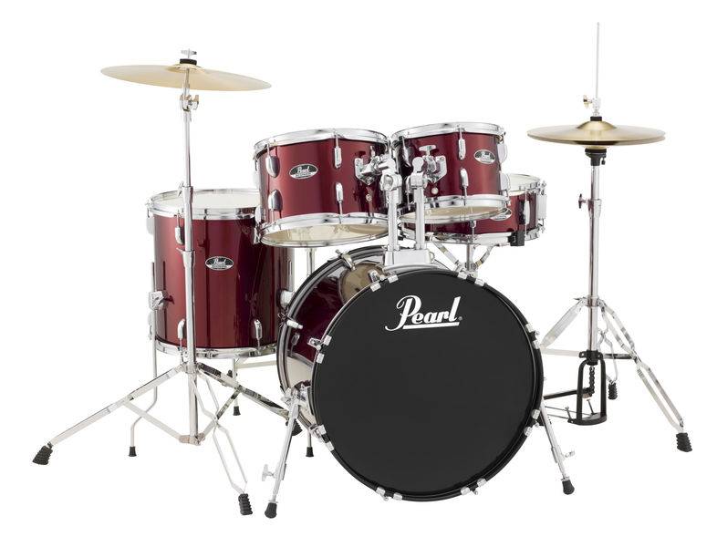 Pearl RS505C Roadshow Red Wine Drumset & Stands & Cymbals