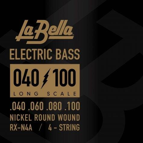 La Bella Bass RX-N4A Nickel Plated 040-100 Long Scale Electric Bass Guitar 4-String Set