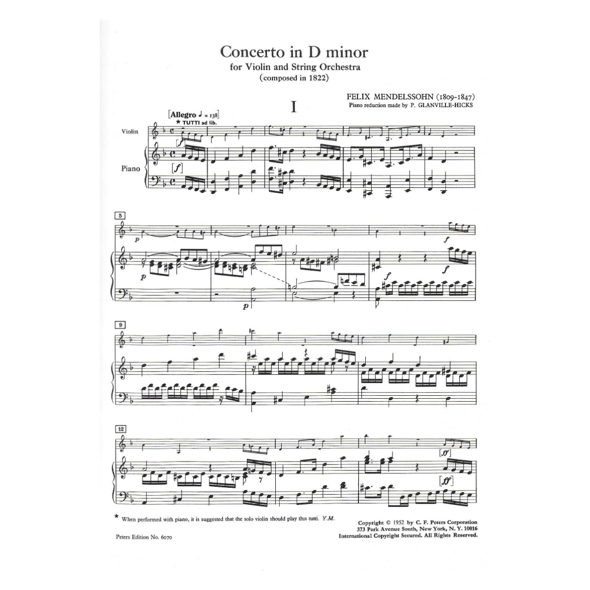 Mendelssohn - Violin Concerto In D Minor
