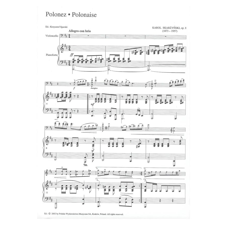 Skarzynski - Polonaise Op. 8 for Cello & Piano