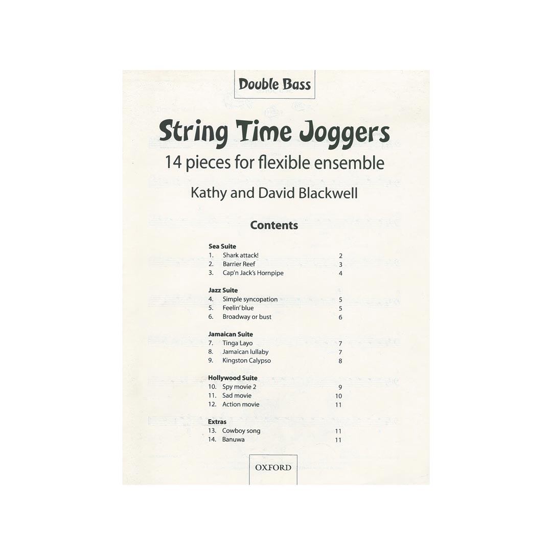 Kathy and David Blackwell - String Time Joggers  Double Bass Part