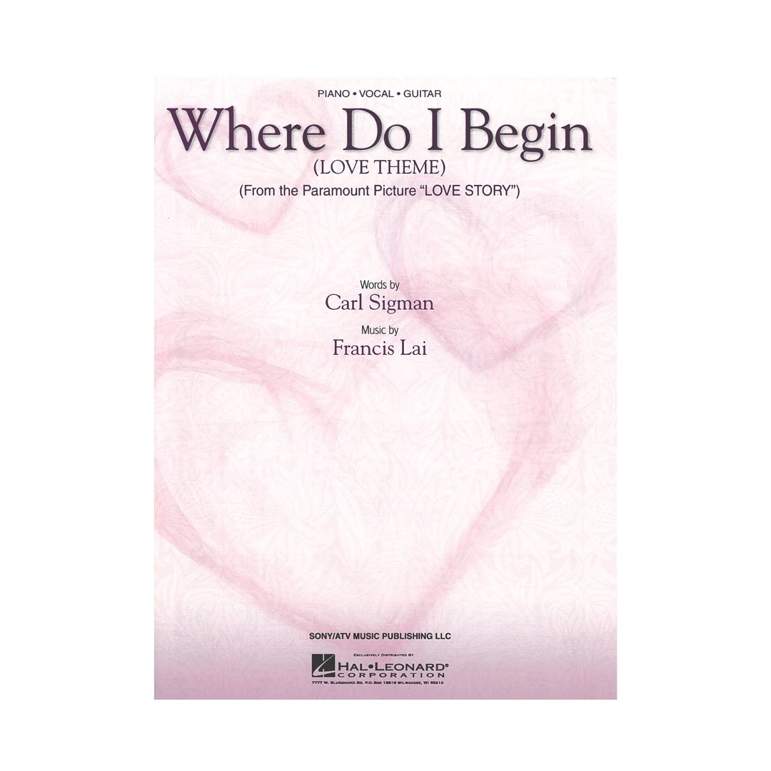 Francis Lai - Carl Sigman - Where Do I Begin (PVG)