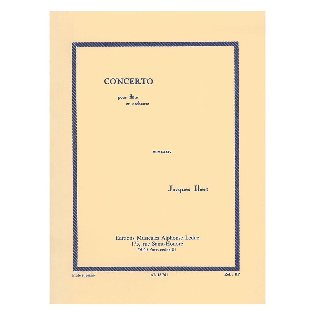 Ibert - Concerto for Flute & Orchestra Reduction