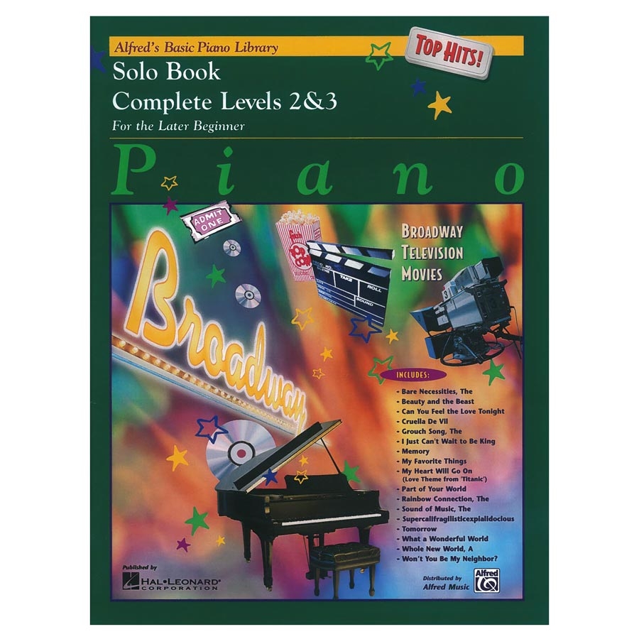 Alfred's Basic Piano Library - Top Hits! Solo Book, Complete Levels 2 & 3