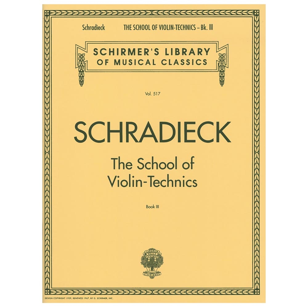 Schradieck - The School of Violin-Technics, Book 3