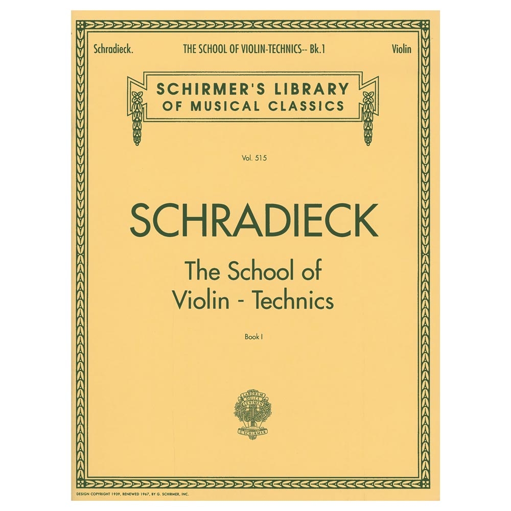 Schradieck - The School Of Violin-Technics, Book 1