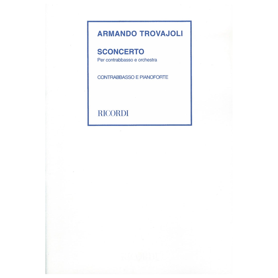 RICORDI Trovajoli - Sconcerto Book for Double Bass and Piano