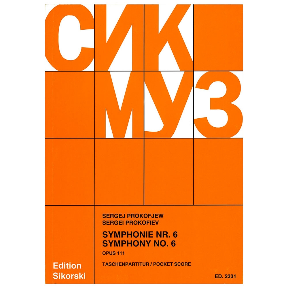 Sikorski Prokofieff - Symphony No.6, Op.111 (Pocket Score) Book for orchestra