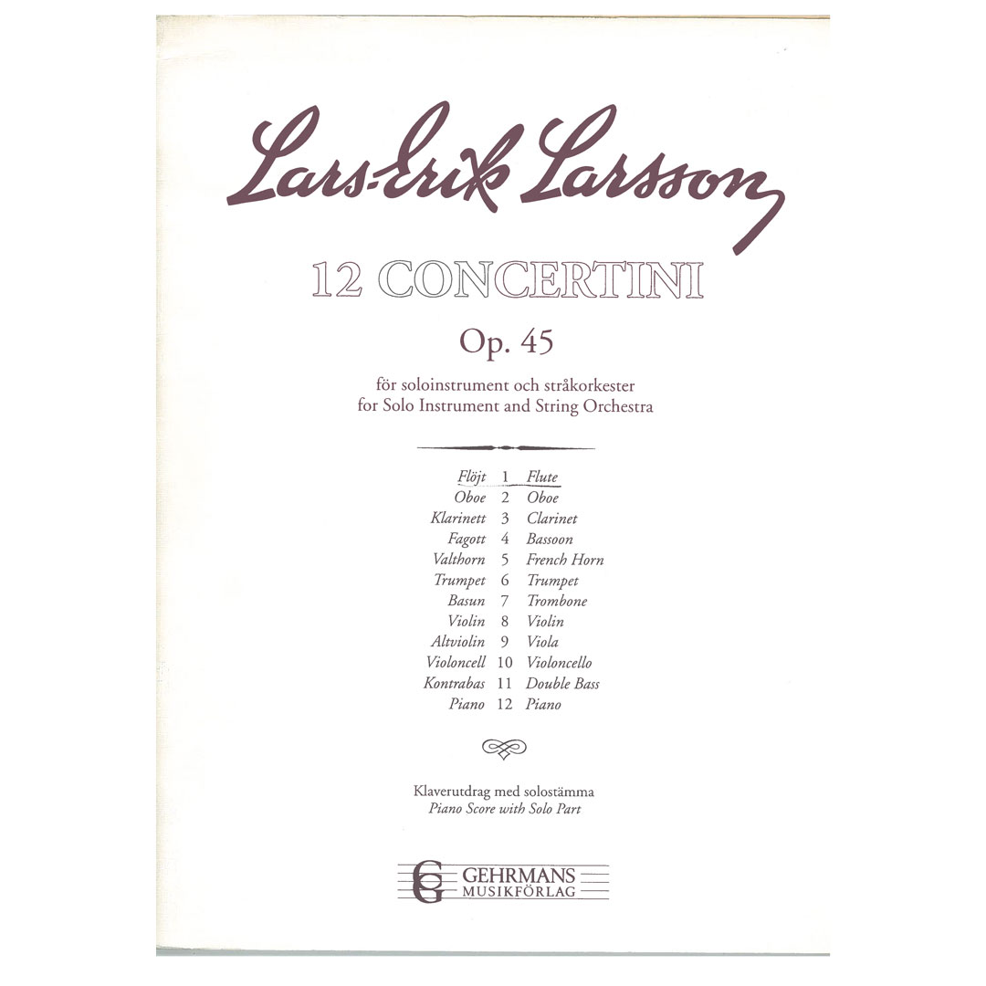 Larsson - 12 Concertini Op.45