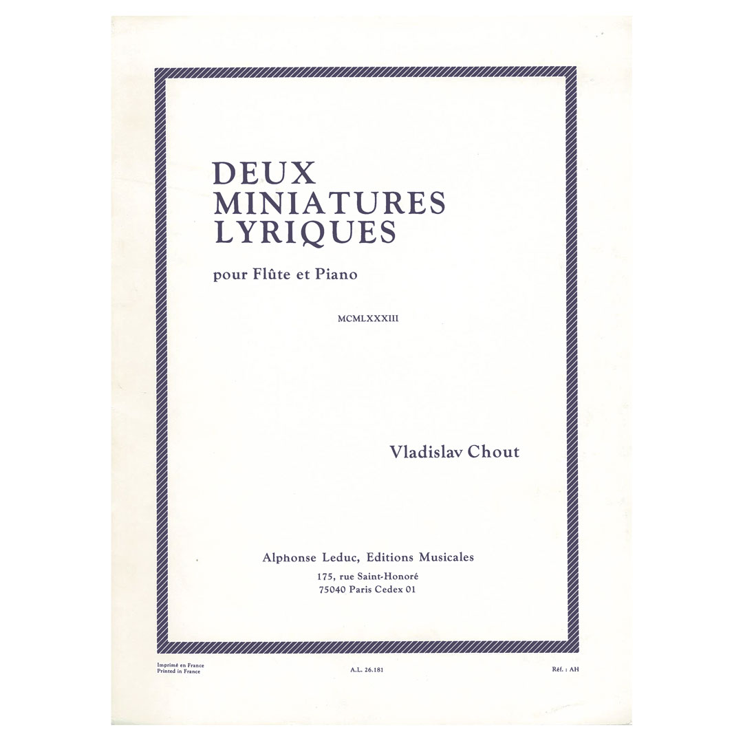 Chout - Deux Miniatures Lyriques Flute