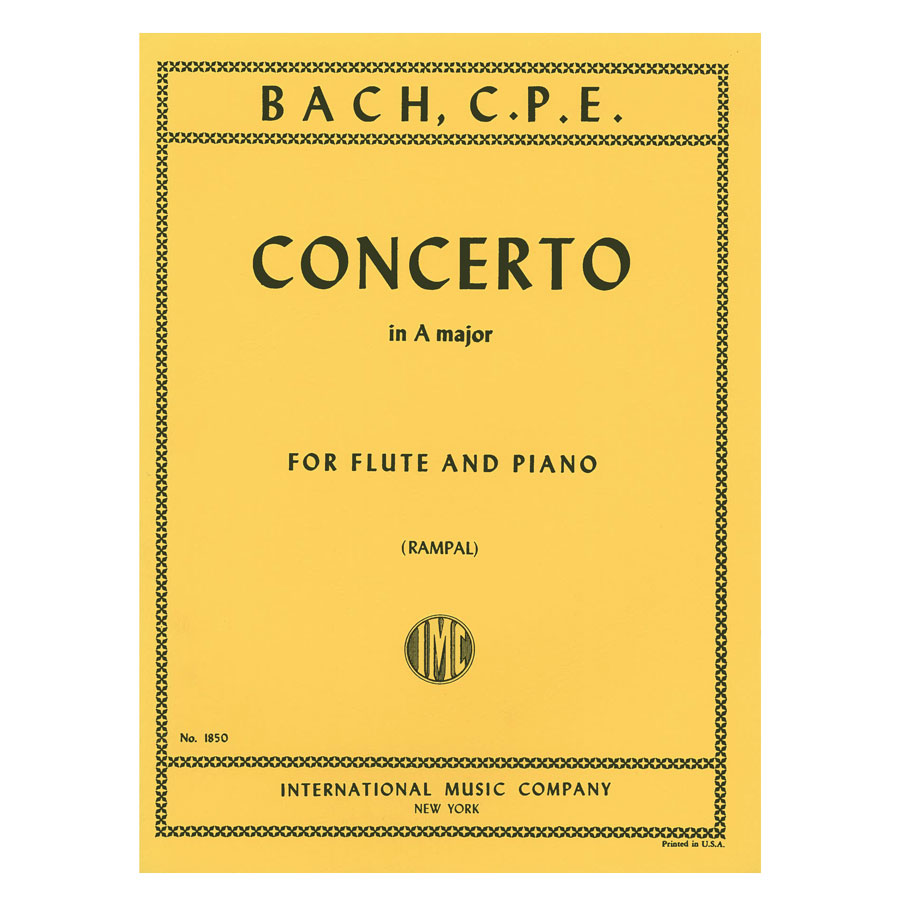 BACH, C.P.E - Concerto In A Major For Flute - Piano