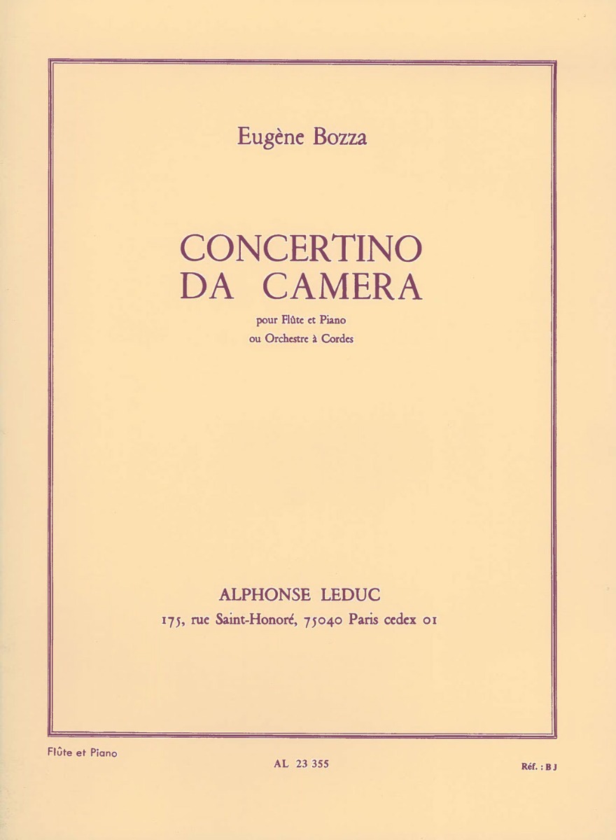 Bozza - Concertino Da Camera Pour Flute & Piano
