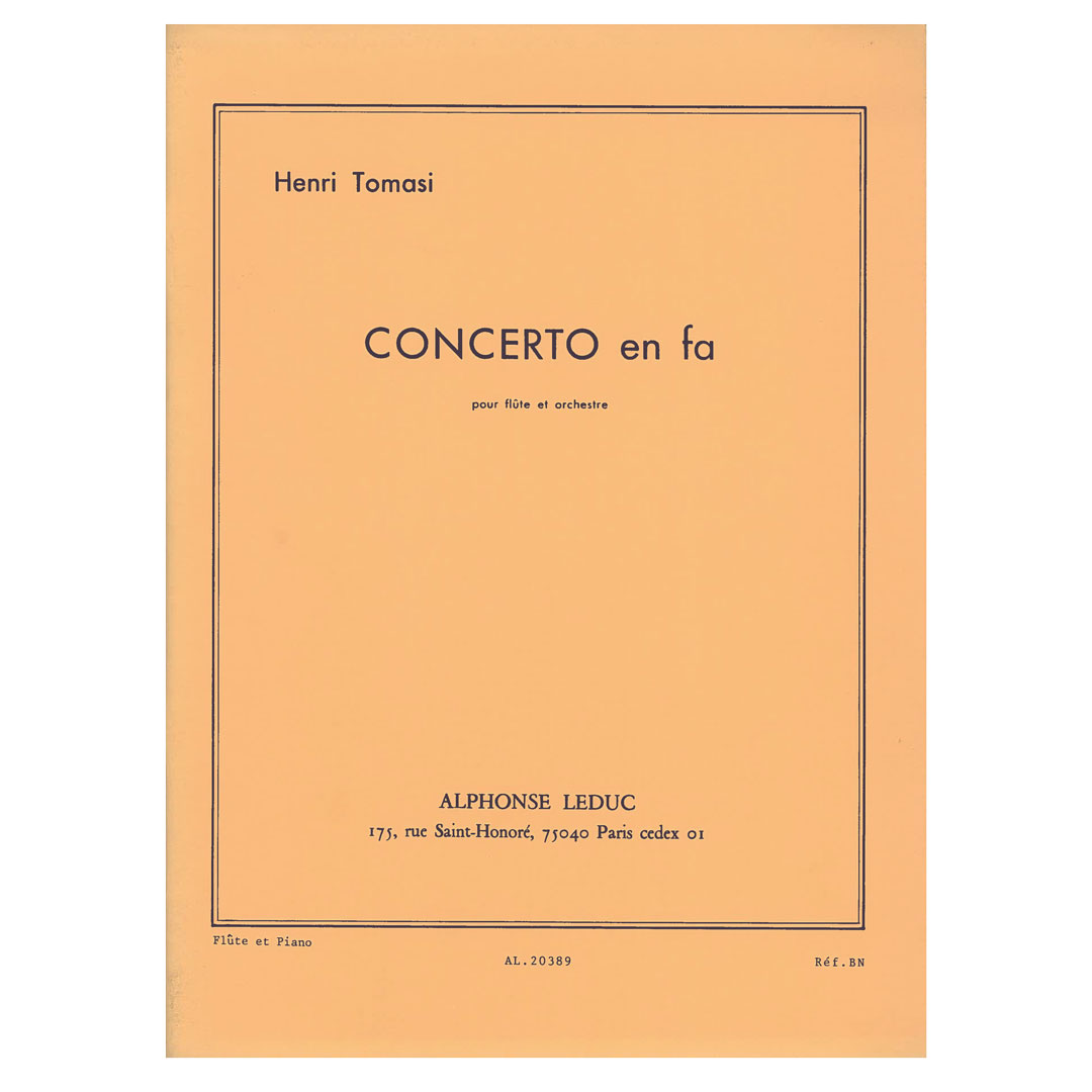 Tomasi - Concerto En Fa Pour Flute Et Orchestraestre