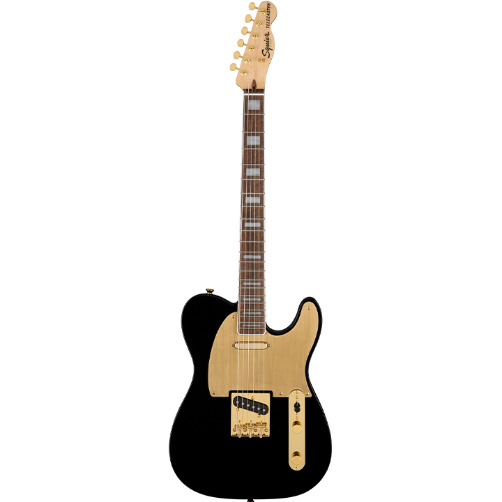 Fender Tele Squier 40th Annniversary Gold Edition Black