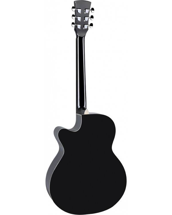 SOUNDSATION Yellowstone Mini Jumbo CE Black Electric - Acoustic Guitar